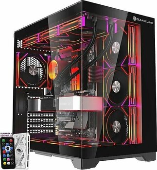 Gameline Grand Premium 7x ARGB Fan Kumandalı USB 3.0 Gaming Bilgisayar Kasası Siyah