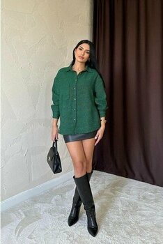 Yeşil Işıltılı Gömlek - L