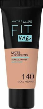 Maybelline New York Fit Me Matte + Poreless 140 Cool Medium 30 ml SPF Korumasız Mat etki, gözenekleri gizleme Suya/Tere Dayanıklılık Var Fondöten