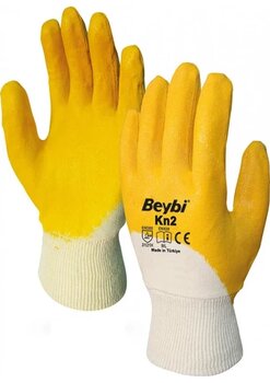 Beybi Kn2 12 Çift Sarı Nitril İş Eldiveni