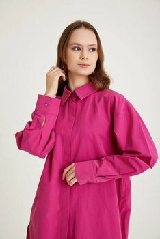 Basic Poplin Fuşya Gömlek Fuşya S