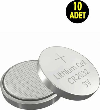 10 Adet 3 Volt Cr2032 Lityum Para Pil (Cr 2032 Bios-Kepenk-Kumanda Terazi Düğme Lithum Pili)