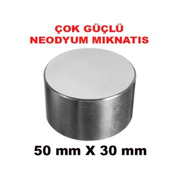 Dünya Magnet Çap 50mm X Kalınlık 30mm Neodyum Mıknatıs