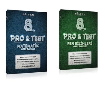 Bilfen Pro&Test 8. Sınıf Matematik Ve Fen Bilimleri Soru Bankası (2 Kitap)
