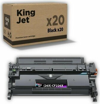 Kingjet Hp Uyumlu (26X) CF226X Yüksek Kapasiteli (20'li Paket) Çipli Muadil Toneri | M402DNE - Siyah - 0,35 - 1,10 kg