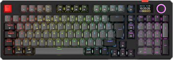 Rampage LOYAL Pro Gri-Siyah RGB Red Switch Kablosuz Mekanik Oyuncu Klavyesi