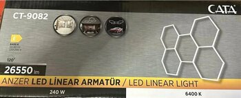 Cata CT-9082 Anzer LED Lineer Armatür Beyaz Işık