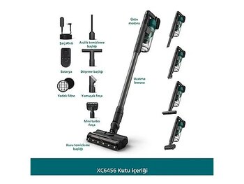 Philips Xc6456/10 6000 Serisi Kablosuz Şarjlı Dikey Süpürge Yeşil - Siyah