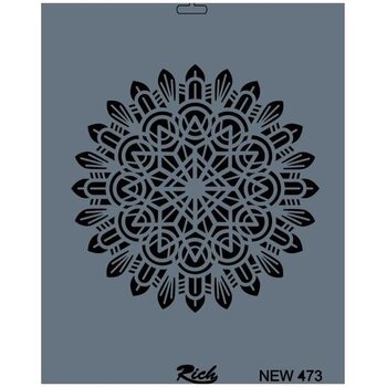 Rich New Seri N473 Stencil 35x25 Cm