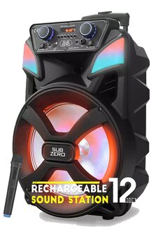 EXENAR Bluetooth Hoparlör Speaker Karaoke Mikrofonlu Süper Bas Hoparlör 2x30W Büyük Boy Tekerlekli 5400mAh