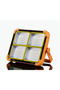 Mioled Güneş Enerjili Solar 200w Watt Led Projektör Taşınabilir Sarı Beyaz Ve Çakar Işık Lamba Ip44