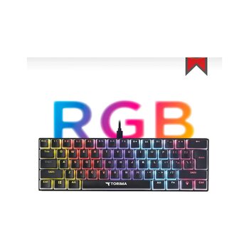 T60 Beyaz Mavi Switch Rgb Klavye Kablolu Gaming Oyuncu Klavyesi Siyah