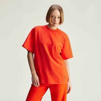 adidas By Stella Mccartney Logo Kadın Tişört - 2XS - Turuncu