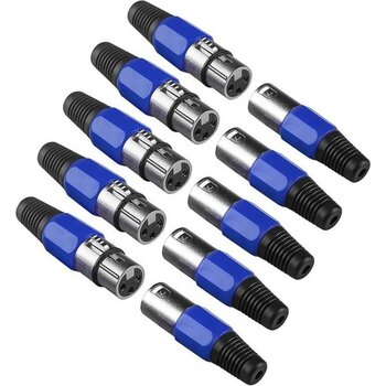 10'lu Xlr Mikrofon Jack Seti, 3 Pin Erkek-Dişi Bağlantı - Seçenek 1