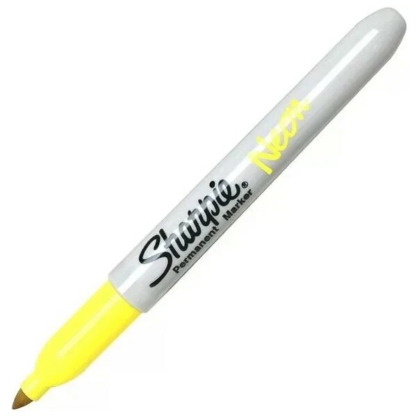 Sharpie 1881 Fine Neon Fosforlu Sarı 0.9 mm Permanent Kalem
