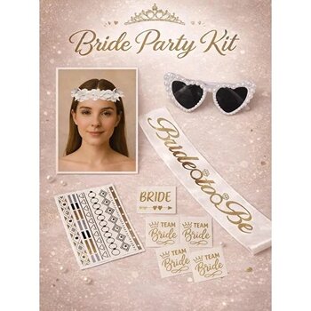 Bride To Be Parti Seti Bekarlığa Veda Partisi Set Beyaz Altın