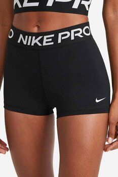 Nike Pro Women's 3\" Shorts Kadın Pro Alt CZ9857-010-SIYAH L Beden
