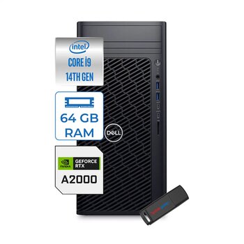 Dell Precision 3680 I9-14900 Vpro 64gb Ddr5 1tb Ssd Nvidia Rtx2000/16 Gb Windows 11 Pro Taşınabilir Bilgisayar Lg16iax10hp22 + Zettausbbellek