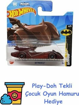 Hot Wheels - Batmobile - Batman: The Brave And The Bold 4/5 - HKG98 - Short Card - Dc - Comics - Mattel 2023 + Play-Doh Oyun Hamuru