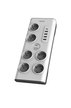 Philips Spn7060wa/62 Priz 6 Gm Ac,5xusb 40w 900j Beyaz