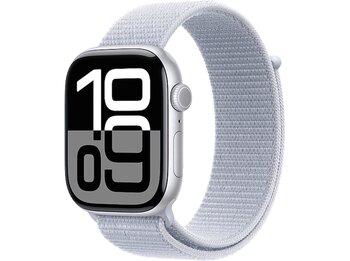 Apple Watch Series 10 Gps 42mm Silver Aluminium Case With Blue Cloud Sport Loop