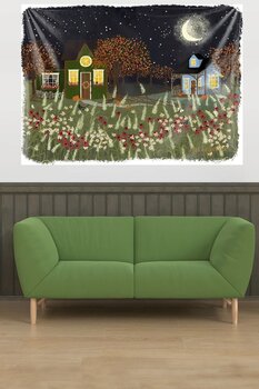 on the clouds Kumaş Duvar Örtüsü Duvar Halısı