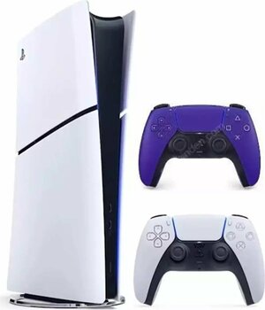 Sony Playstation 5 Slim Digital 1 TB Beyaz Oyun Konsolu + 2. Mor Kol