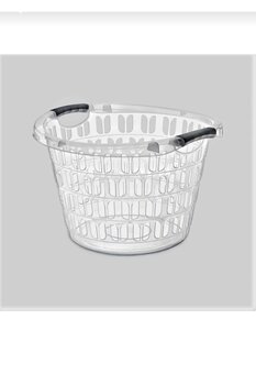 Censan Poly Time Plastik Yuvarlak Şeffaf Çamaşır Sepeti