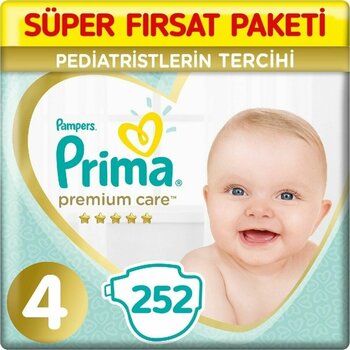 Prima Premium Care 4 Beden Bebek Bezi 252 Adet