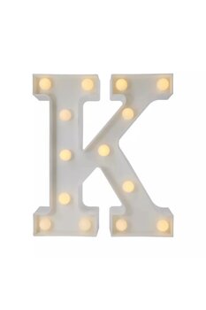 DogusDeco K Harfi Işıklı Led Harf Dekoratif Aydınlatma Büyük Boy