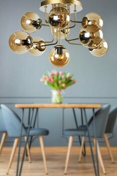 Begüsa Hazeran 9.lu Eskitme Bal Glop Camlı Avize