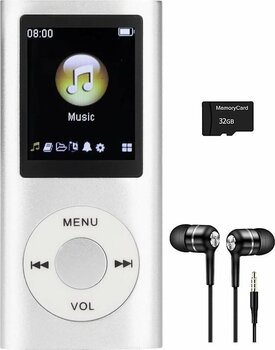 JUNGLEE METAL MP3 ÇALAR DİJİTAL EKRANLI MP4 PLAYER SES KAYIT FM RADYO 32GB HAFIZA KARTI HEDİYE