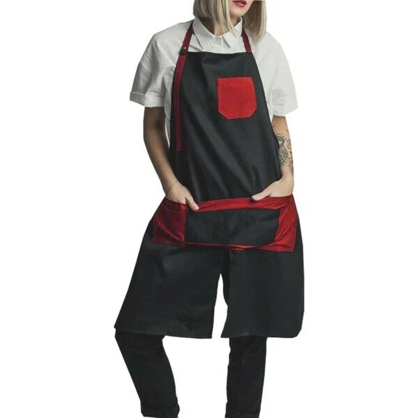 Medusa Forma Askılı Master Chef Kırmızı Mutfak Önlüğü