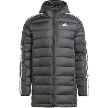 Adidas Essentials 3 Stripes Light Down Erkek Mont - 2XL - Siyah