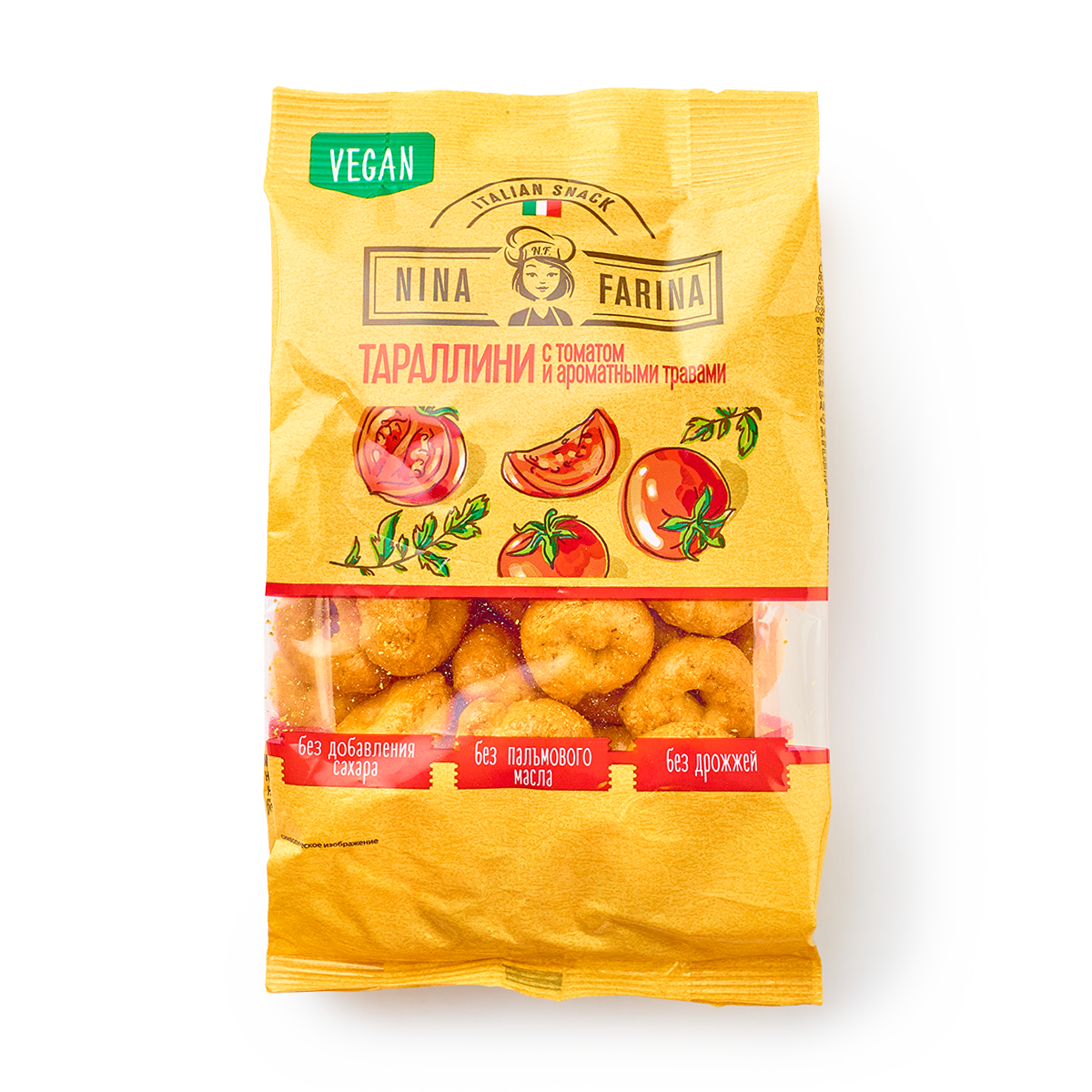 Изображение товара Сушки Тараллини Nina Farina томат и ароматные травы 180 г