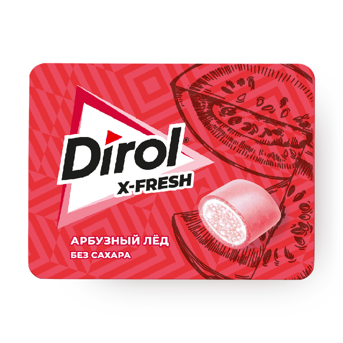 Изображение товара Жевательная резинка Dirol X-Fresh арбузный лёд без сахара 16 г