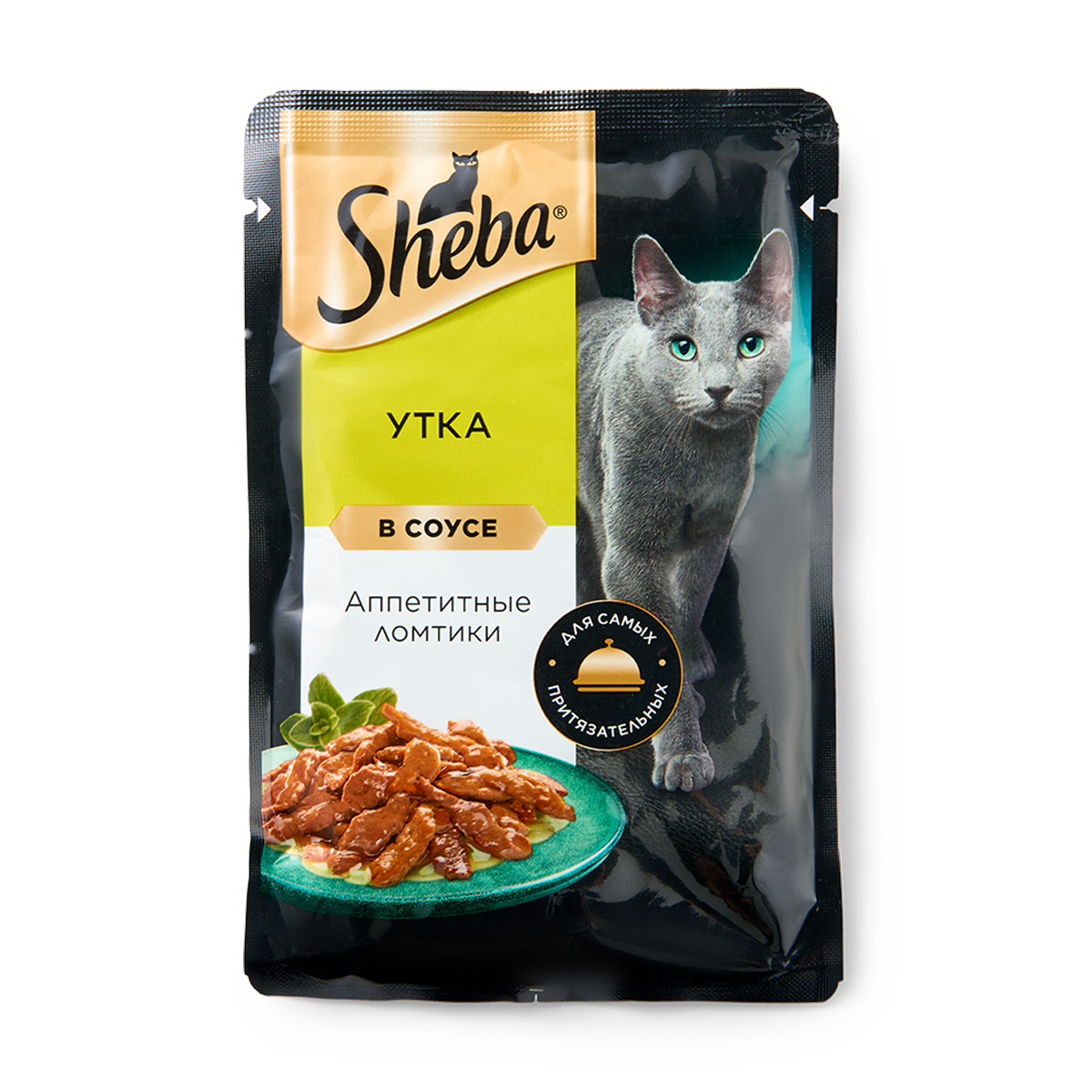 Изображение товара Влажный корм для кошек Sheba Ломтики утка в соусе 75 г