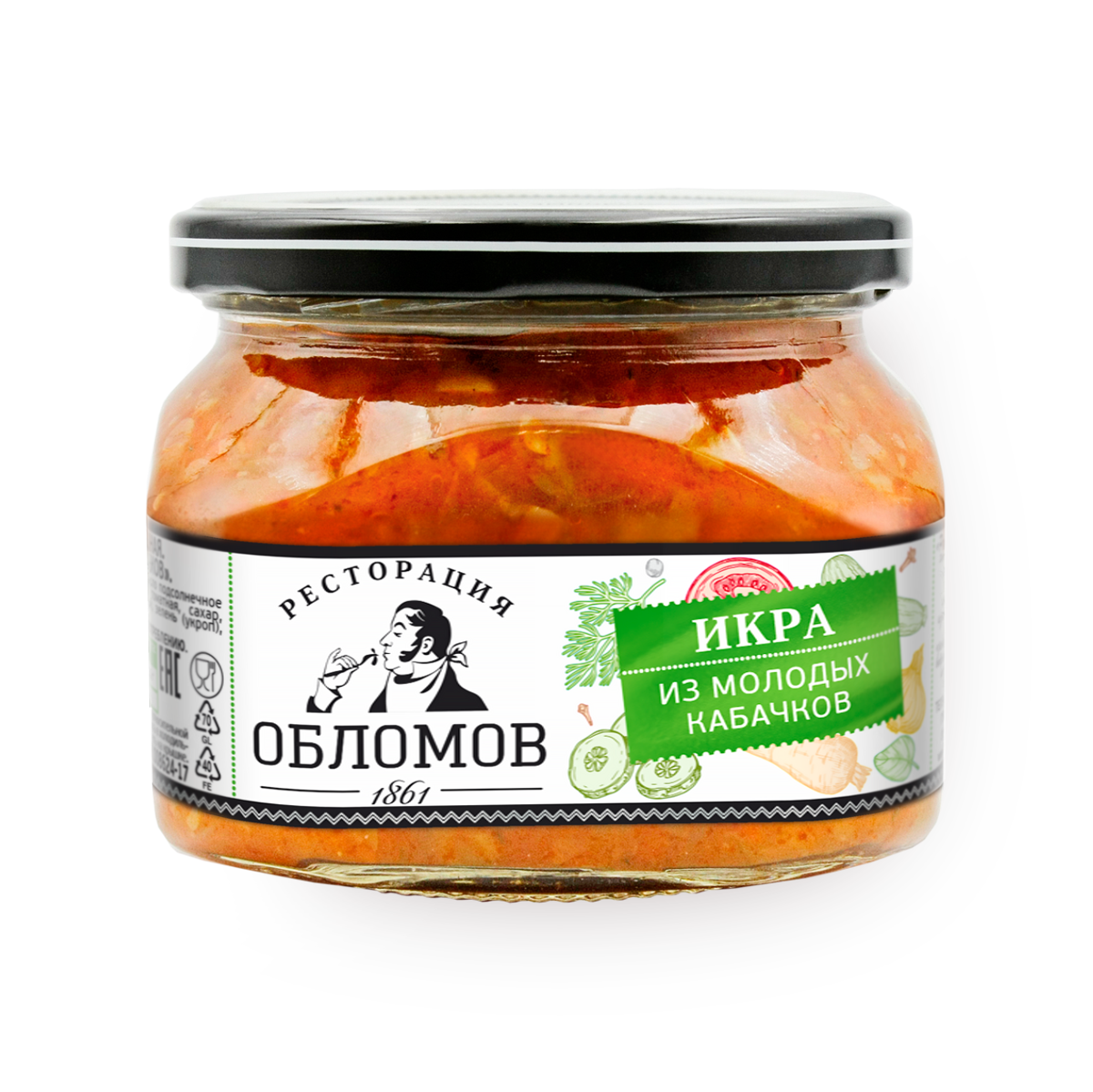 Изображение товара Икра из молодых кабачков «Ресторация Обломов» 320 г
