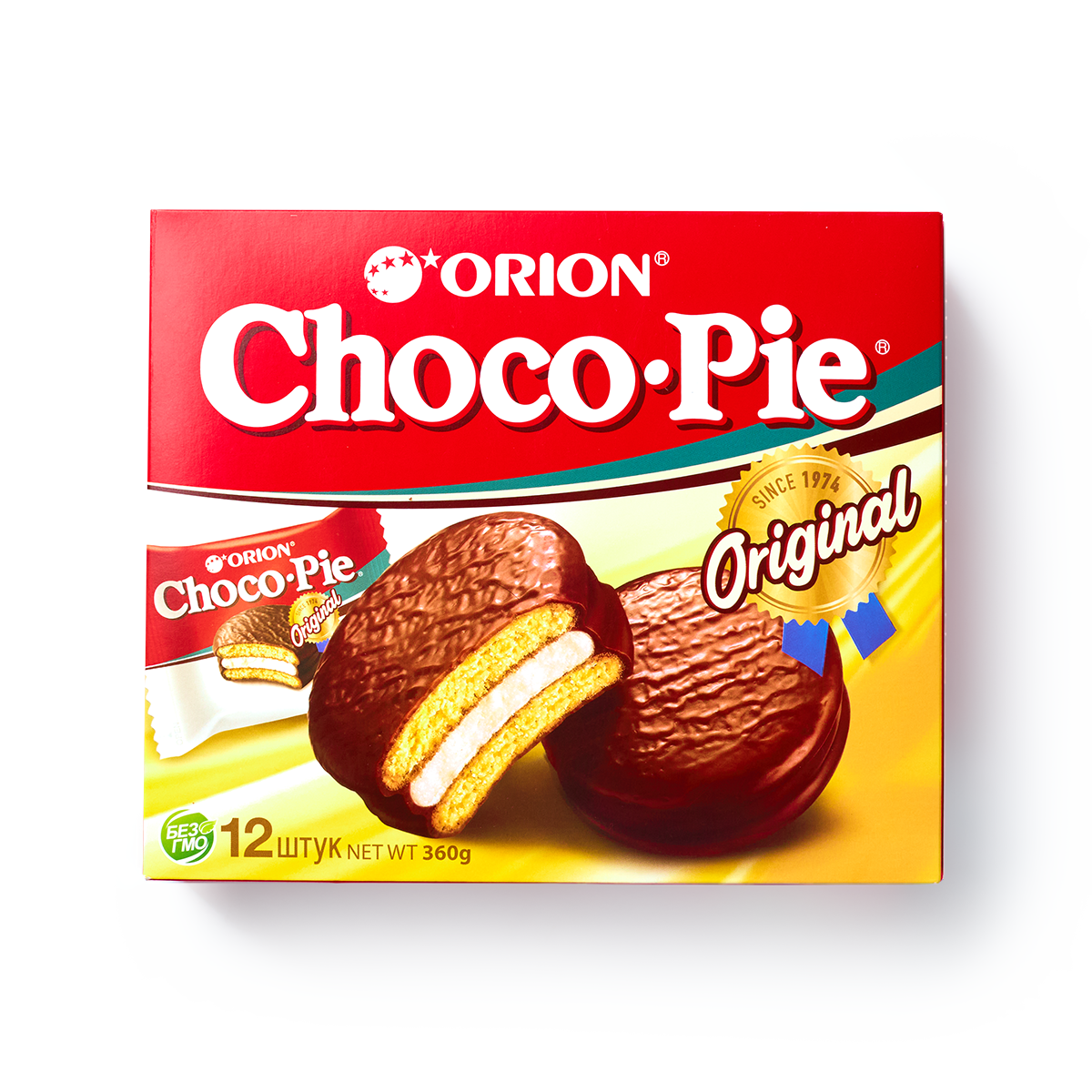 Изображение товара Печенье Choco Pie Original Orion в шоколадной глазури 360 г