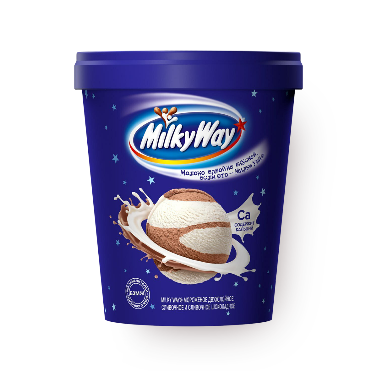 Изображение товара Мороженое молочное Milky Way ведёрко 235 г