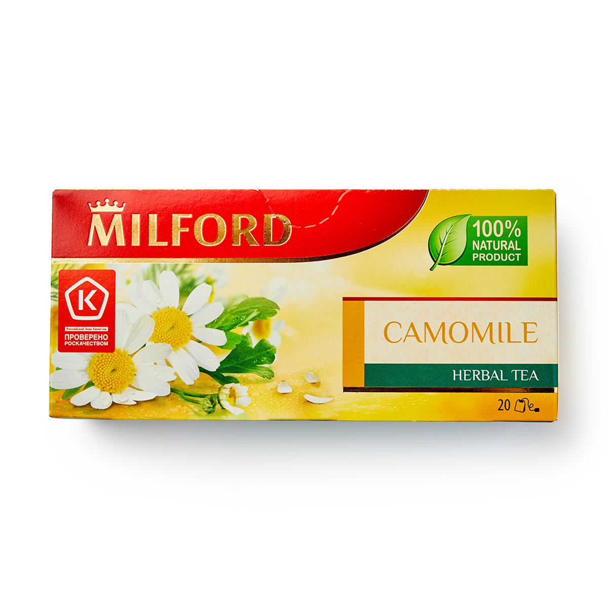 Изображение товара Чай травяной Camomile Milford в пакетиках 20 шт.
