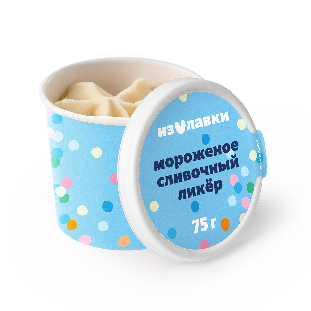 Изображение товара Мороженое сливочное «Из Лавки» со сливочным ликёром 75 г