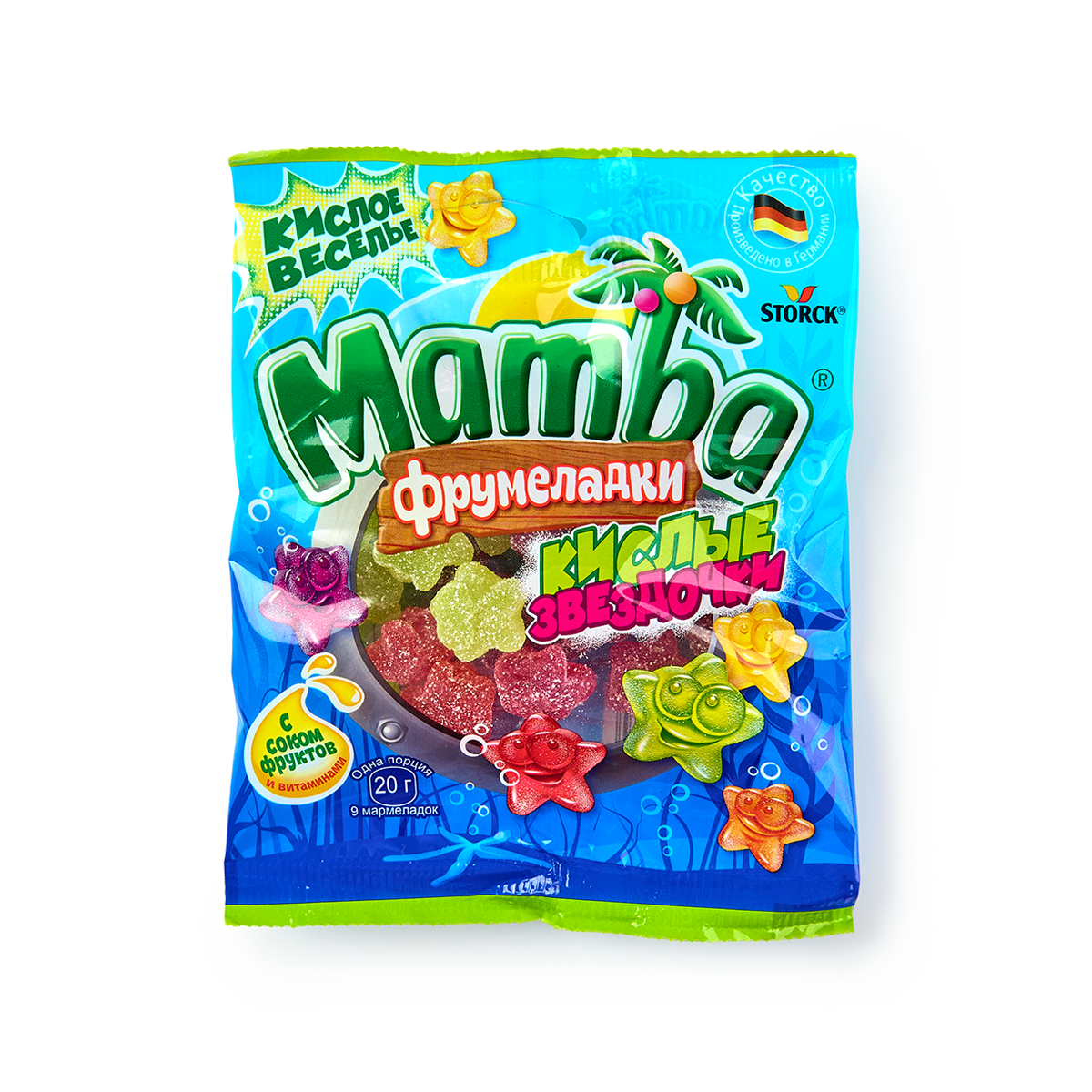 Изображение товара Мармелад жевательный Mamba Фрумеладки Кислые звёздочки 70 г