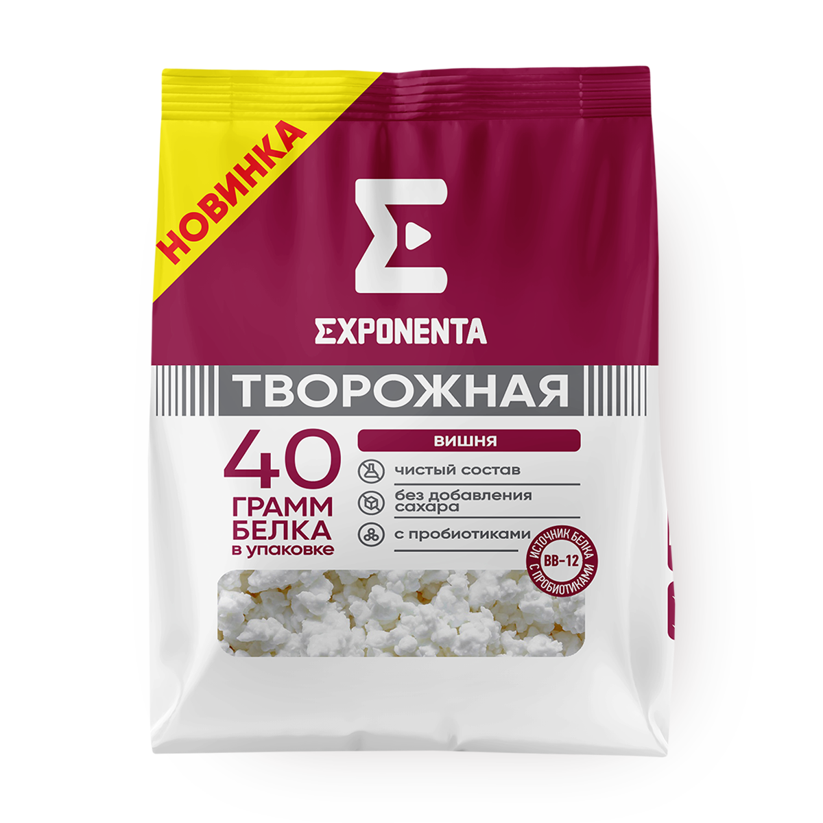 Изображение товара Масса творожная Exponenta со вкусом вишня 250 г