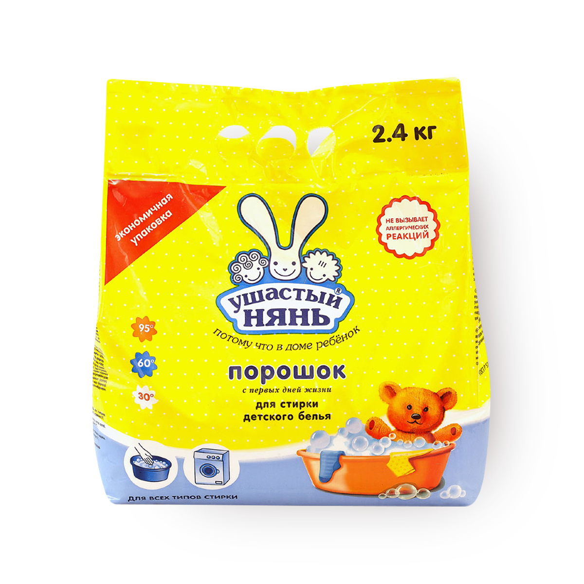 Изображение товара Стиральный порошок детский «Ушастый нянь» 2,4 кг