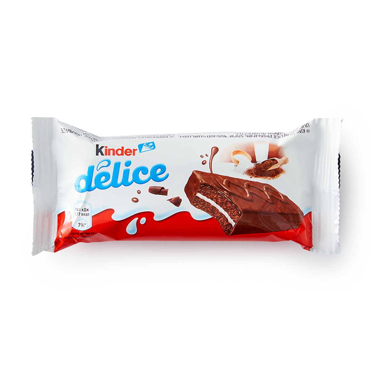 Изображение товара Пирожное бисквитное Delice Kinder в какао-глазури 39 г