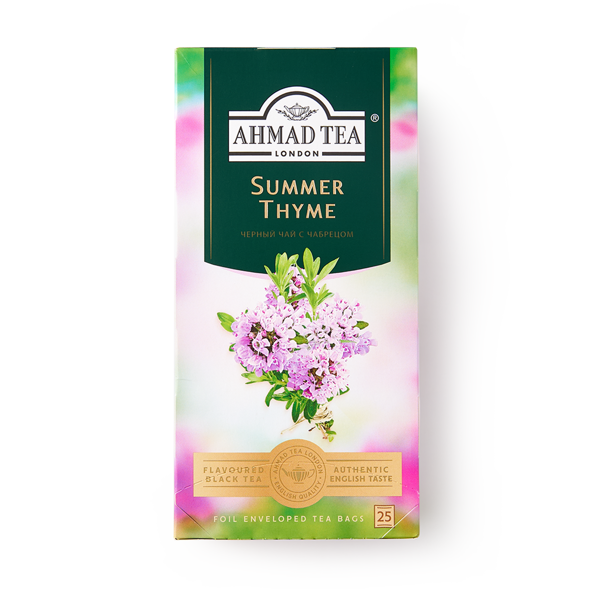 Изображение товара Чай чёрный Summer Thyme Ahmad Tea с чабрецом в пакетиках 25 шт.
