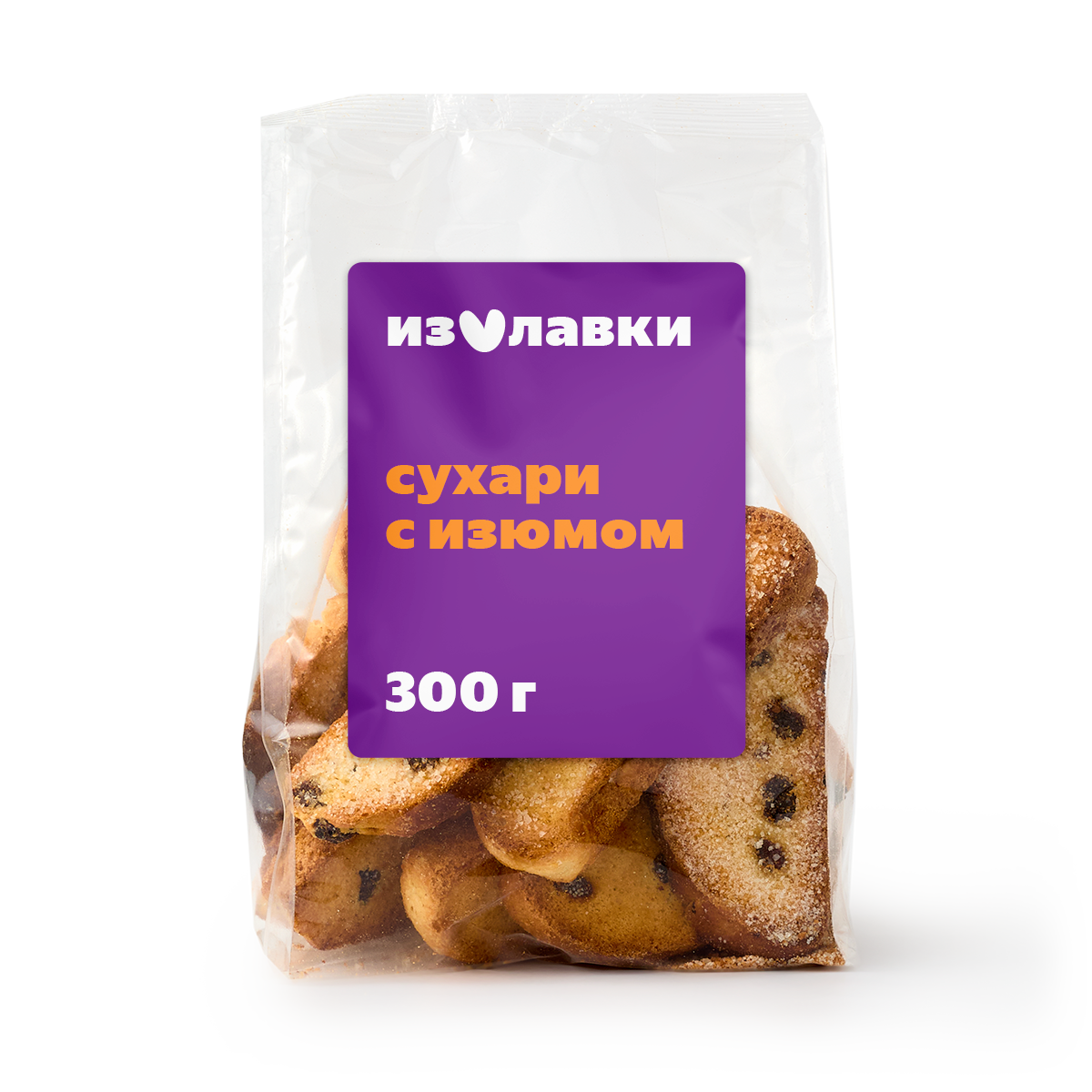 Изображение товара Сухари сдобные «Из Лавки» с изюмом на сливочном масле 300 г