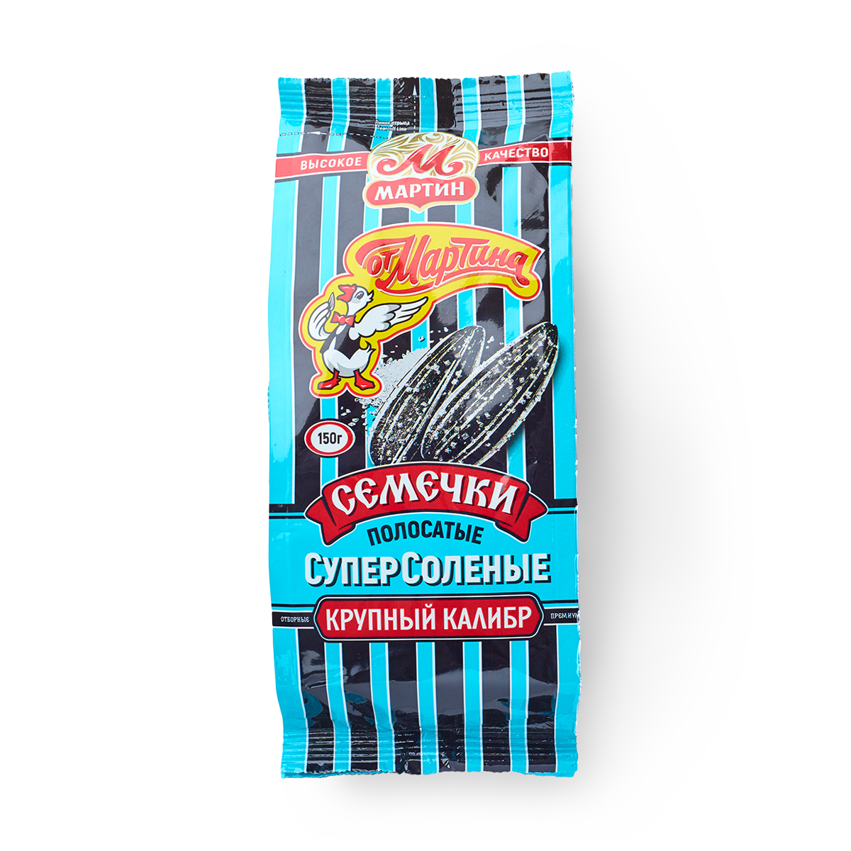 Изображение товара Семечки полосатые «От Мартина» суперсолёные крупный калибр 150 г