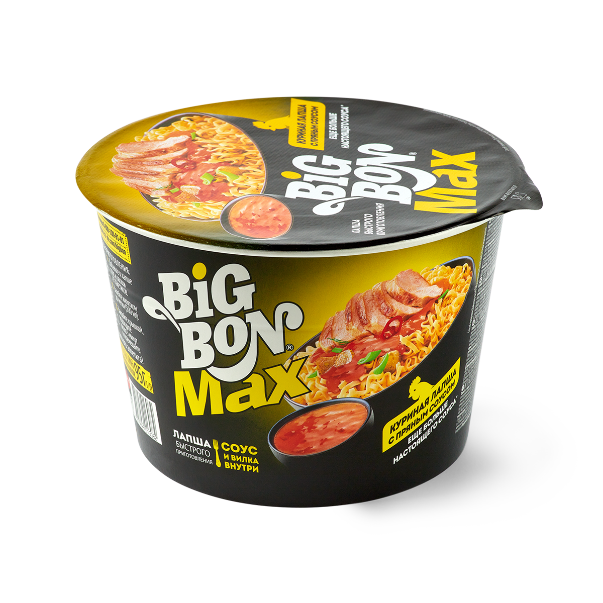 Изображение товара Лапша Big Bon Max куриная с пряным соусом 95 г
